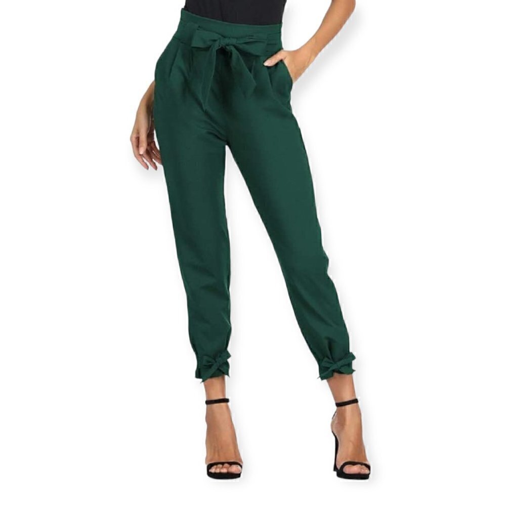 Grace Karin Green Ankle Pants - Picture 2 of 5